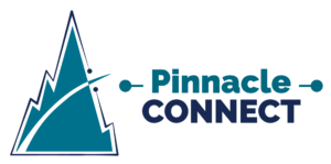 Pinnacle Connect Logo in blue green font