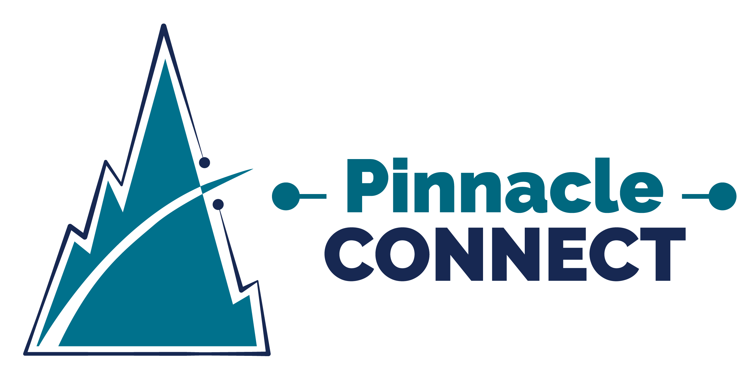 Pinnacle Connect Logo in blue green font