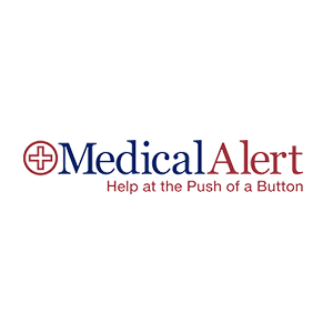 Medical Alert logo in red and dark blue letters