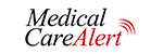 Medical Alert logo in red and dark blue letters small