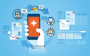 Mark Dennisen's Remote Patient Monitoring blue diagram